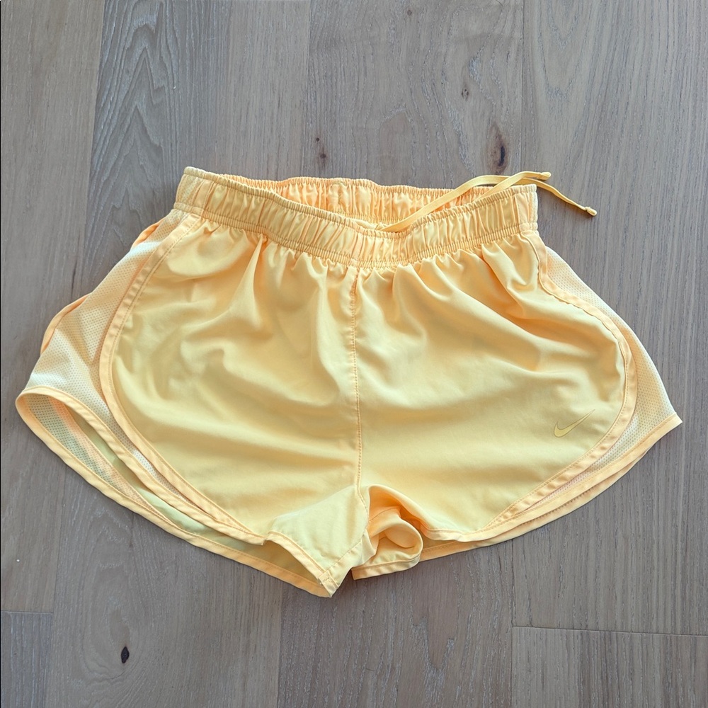 Nike Women's Dri Fit Bright Yellow Running Shorts
